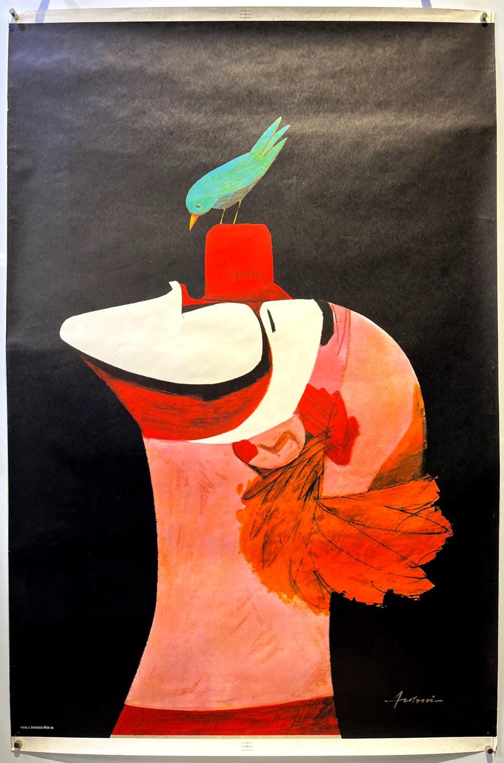 ib antoni original lithographic advertising poster depicting a clown bird denmark c 1960 · Theodore Bruce Auctioneers & Valuers · 2024-02-22 Ib Antoni comparable auction result: ib antoni original lithographic advertising poster depicting a clown bird denmark c 1960