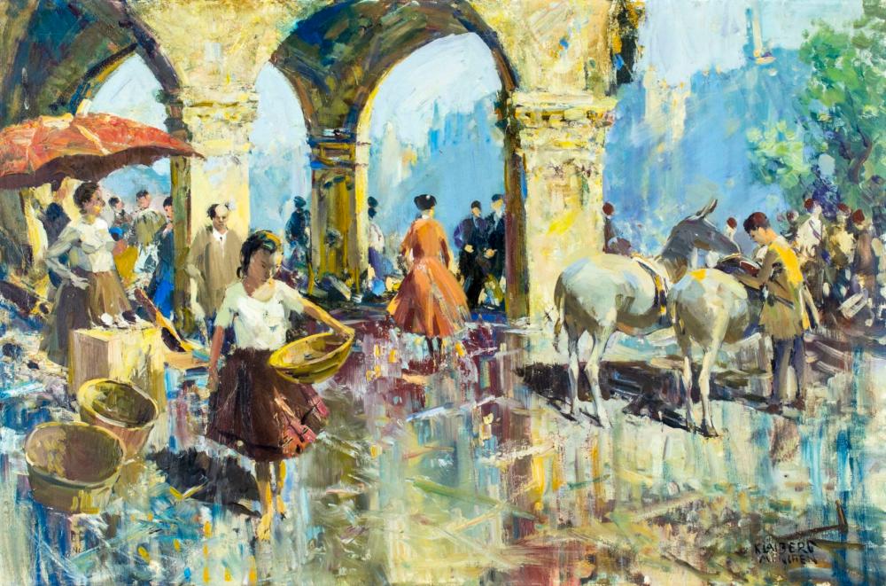 Fritz Klaiberg comparable auction result: fritz klaiberg german 1921 1998 oil painting
