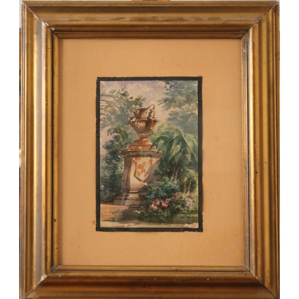 Giovanni (1882) Lentini comparable auction result: giovanni lentini 1882 xx scorcio di parco glimpse of the park