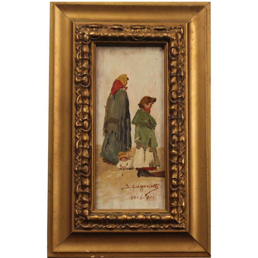 Salvatore (1870) Gregorietti comparable auction result: salvatore gregorietti 1870 1952 figure di spalle figures from behind