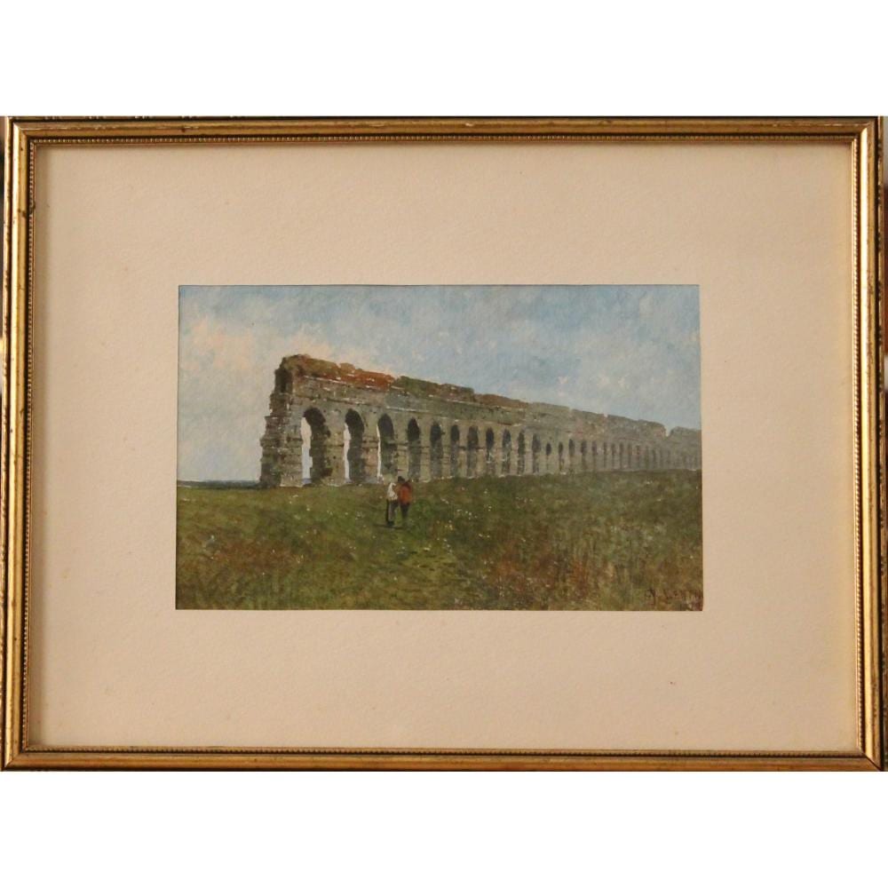 Rocco Lentini comparable auction result: rocco lentini 1858 1943 acquedotto romano roman aqueduct