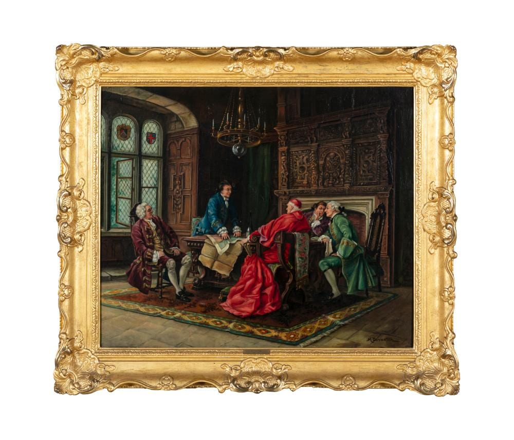 Margaret Dovaston comparable auction result: margaret dovaston 1888 1955 the meeting oil on canvas 62 x 75cm signed