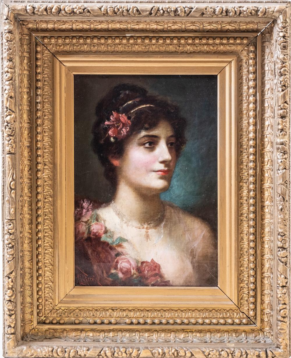 Jean Leon Gerome Ferris signed 19th Century Signed Oil On Canvas Painting sold by Collective Hudson, LLC, lot 290 — auction record photograph