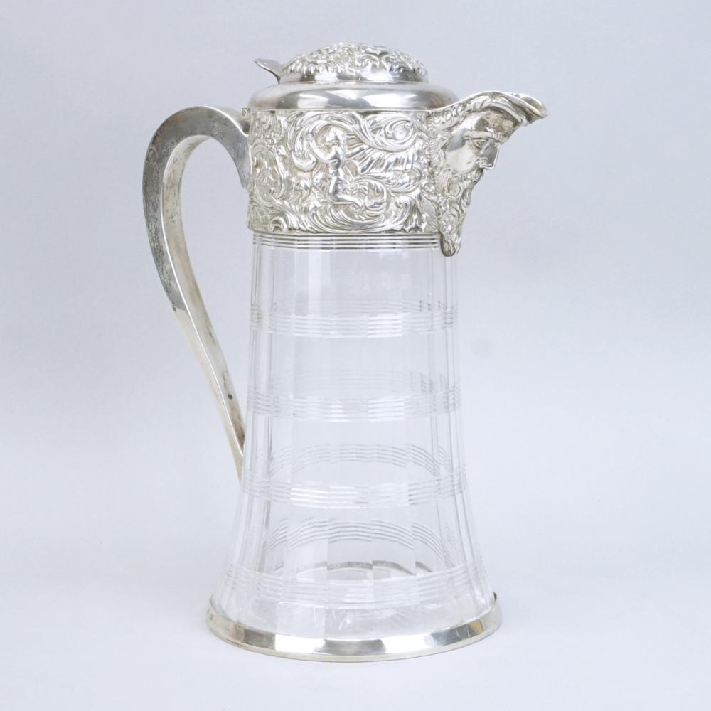Victorian Silver and Glass Claret Jug sold by Kodner Galleries, lot 201 — auction record photograph