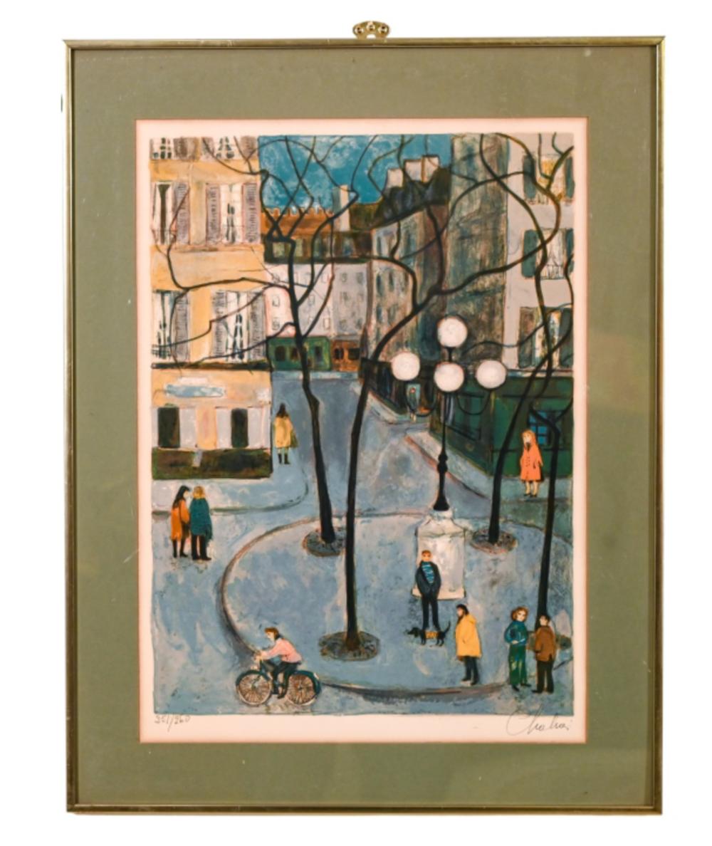 Nathalie Chabrier comparable auction result: nathalie chabrier signed lithograph town center