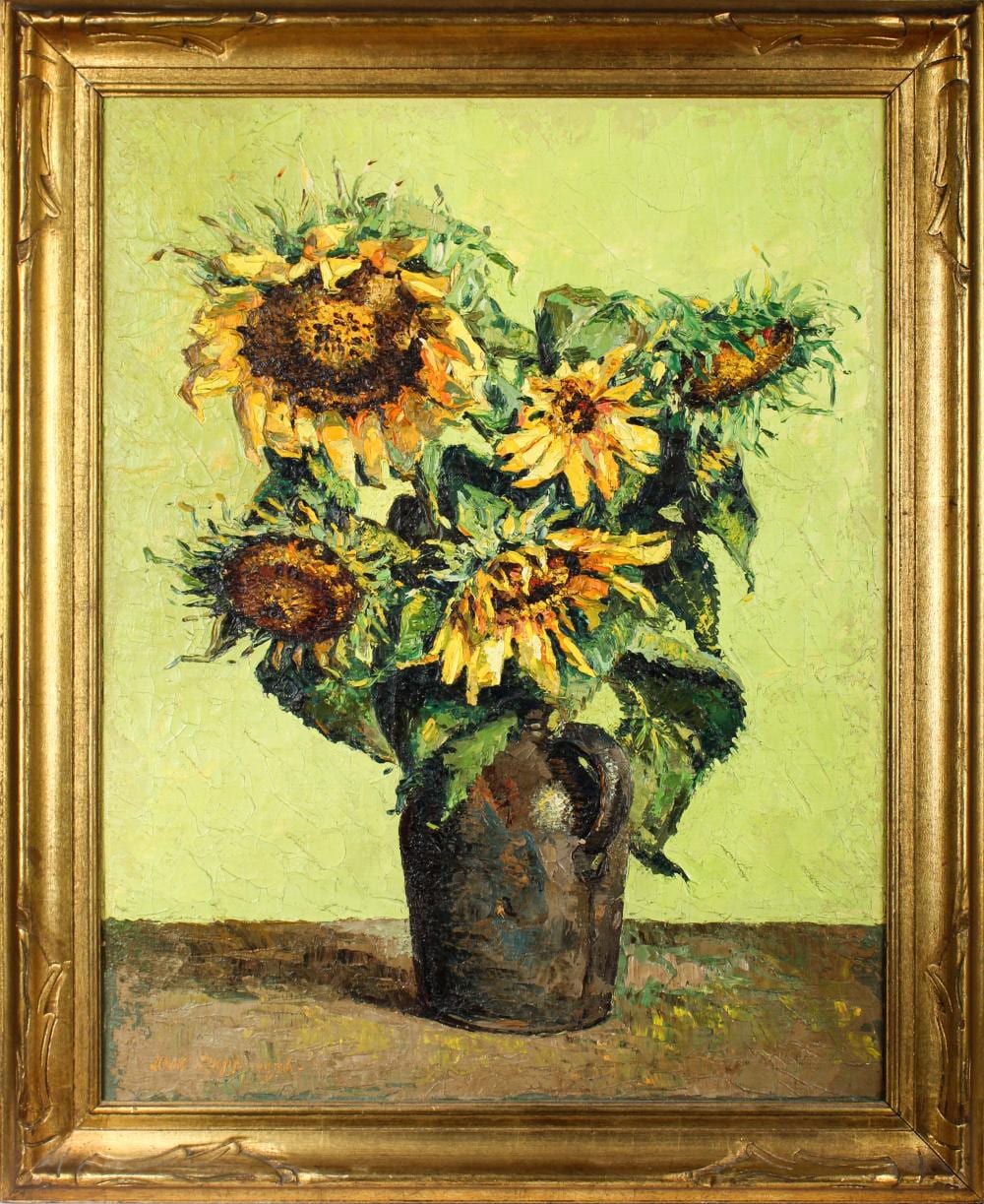 lois rapp pennsylvania 1907 1992 sunflowers oil on canvas painting · Hoch LTD. · 2024-02-25 Lois Rapp comparable auction result: lois rapp pennsylvania 1907 1992 sunflowers oil on canvas painting