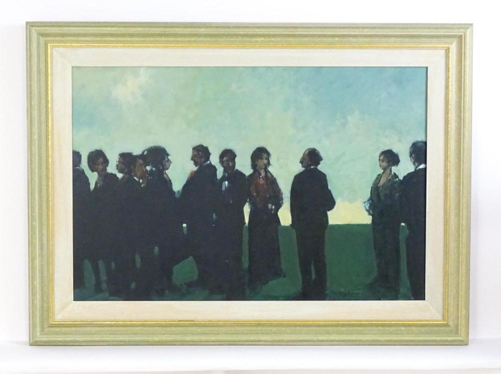 Paul Kavanagh comparable auction result: paul kavanagh b 1946 irish school oil on canvas the mourners signed