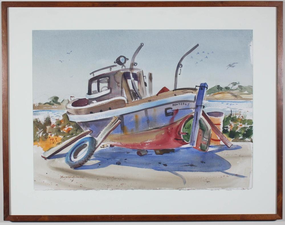 John Waddingham comparable auction result: john waddingham watercolor on paper