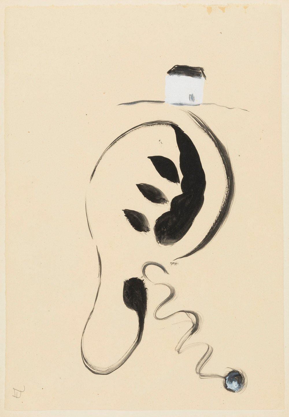 Eva Lootz comparable auction result: eva lootz vienna 1940 untitled 1987 mixed technique on paper attached to the back is a label from the barcelona gallery ciento