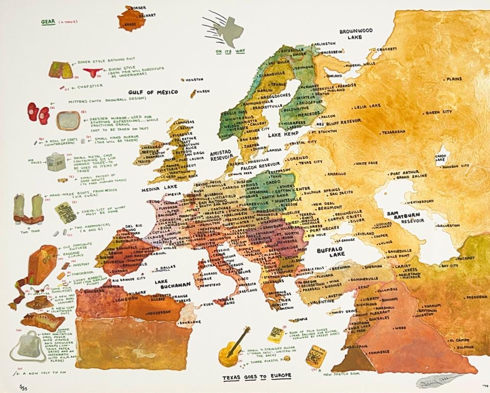 Terry Allen comparable auction result: terry allen texas goes to europe