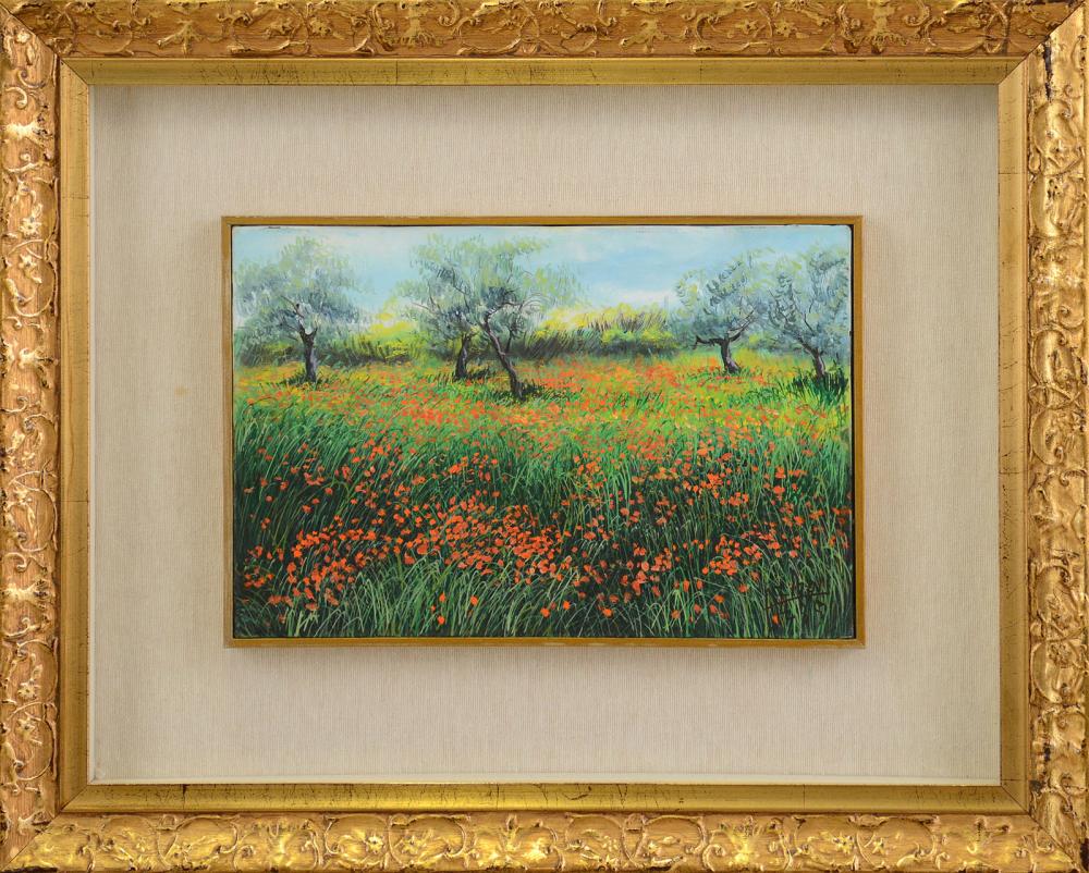 Franco Azzinari comparable auction result: franco azzinari campo di papaveri 1985