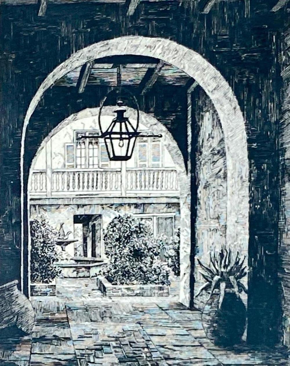 eugene e loving etching bosque house court new orleans · Neue Auctions · 2024-03-02 Eugene E. Loving comparable auction result: eugene e loving etching bosque house court new orleans