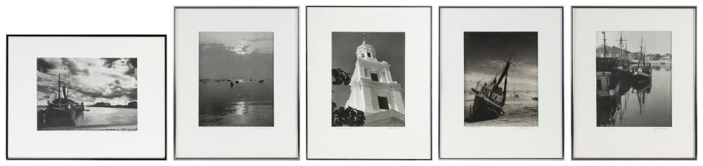 John Worthington Gregory comparable auction result: john worthington gregory massachusetts 1903 1992 five views of provincetown massachusetts black and white photographs 12 25 x 9 5 sight framed 20 x 16