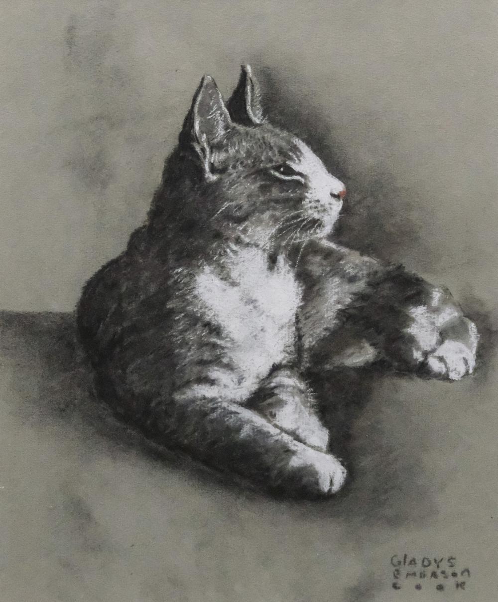 Gladys Emerson Cook comparable auction result: gladys emerson cook contemplative cat