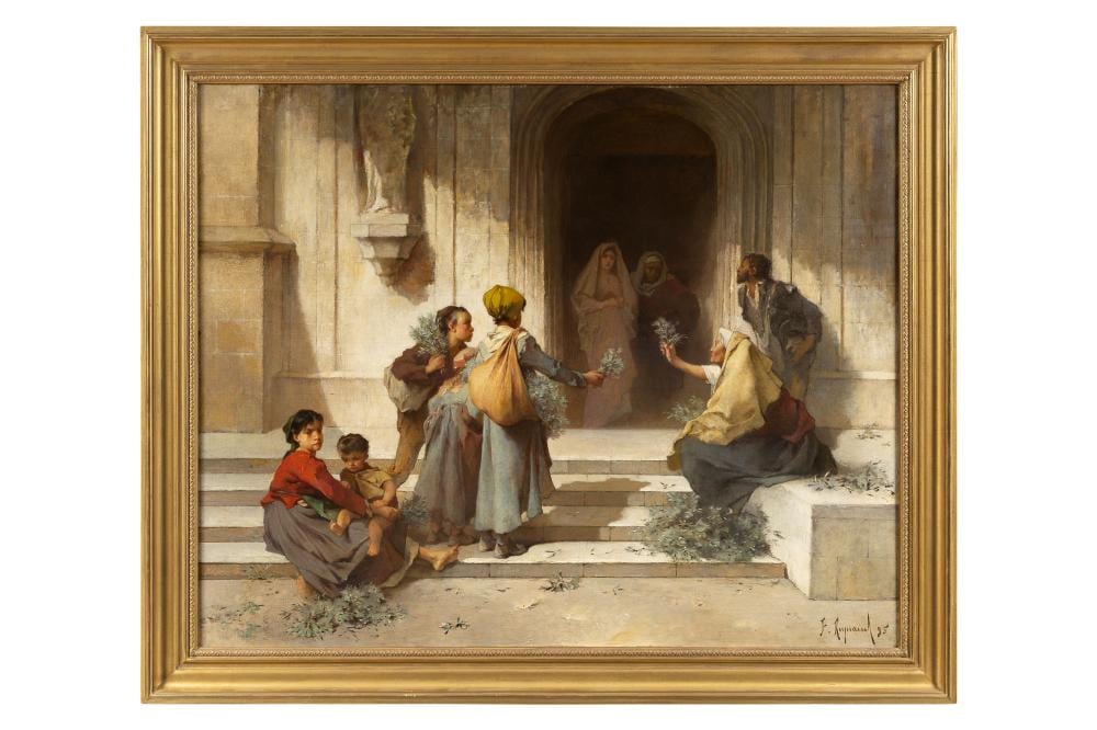 François Maurice Reynaud comparable auction result: fran ois reynaud 1825 1909 le jour des rameaux 1895