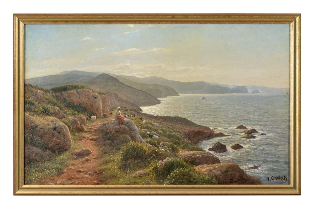 Antoine Gadan comparable auction result: antoine gadan 1854 1934 gardienne et ses ch vres aux environs de b ne alg rie