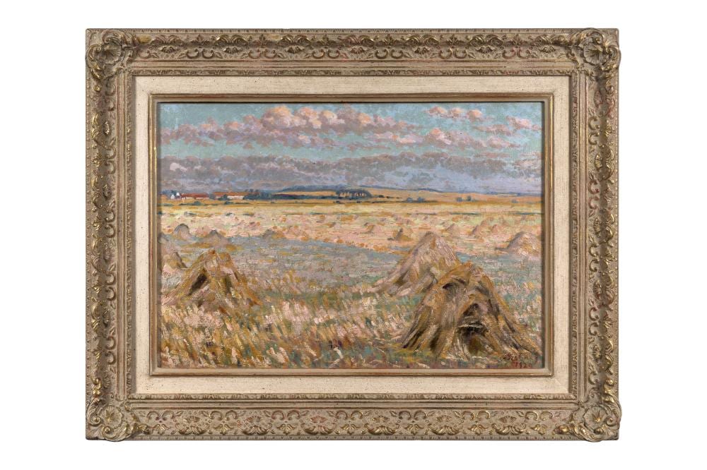 Georges Emile Louis Lebacq comparable auction result: georges lebacq 1876 1950 la moisson ou meules fin de journ e 1929