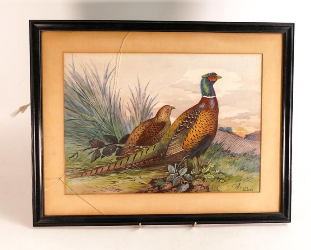 James Edwin Dean comparable auction result: james edwin dean 1863 1935 pheasants and partridge in natural setting
