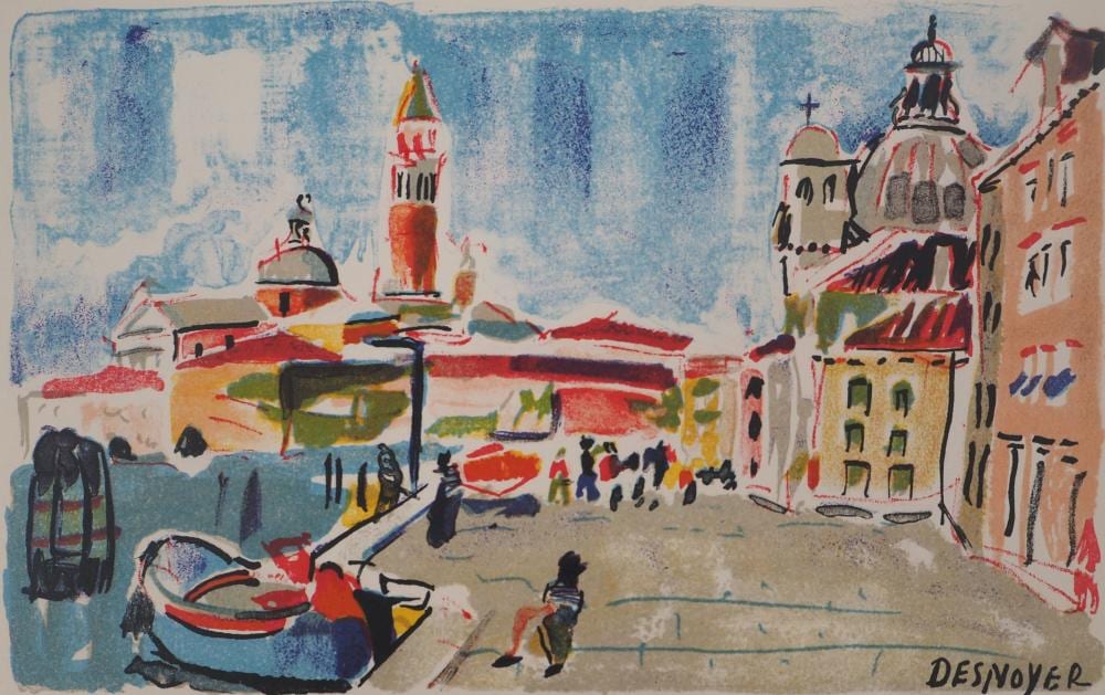 François Desnoyer comparable auction result: fran ois desnoyer venise vue sur le campanile