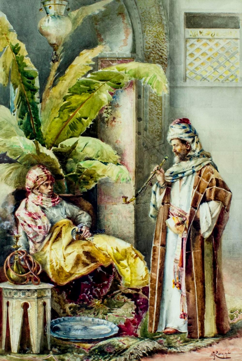 Giuseppe Raggio comparable auction result: giuseppe raggio italy 1823 1916 watercolor painting antique