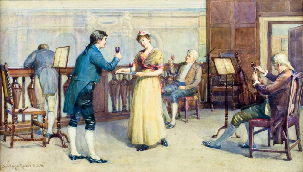 Duncan Mackellar comparable auction result: duncan mackellar uk 1849 1908 watercolor painting antique