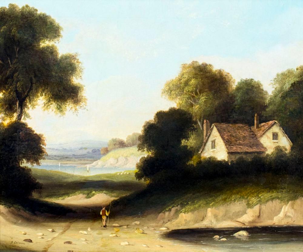 John Joseph Cotman comparable auction result: john joseph cotman uk 1814 1878 oil painting antique