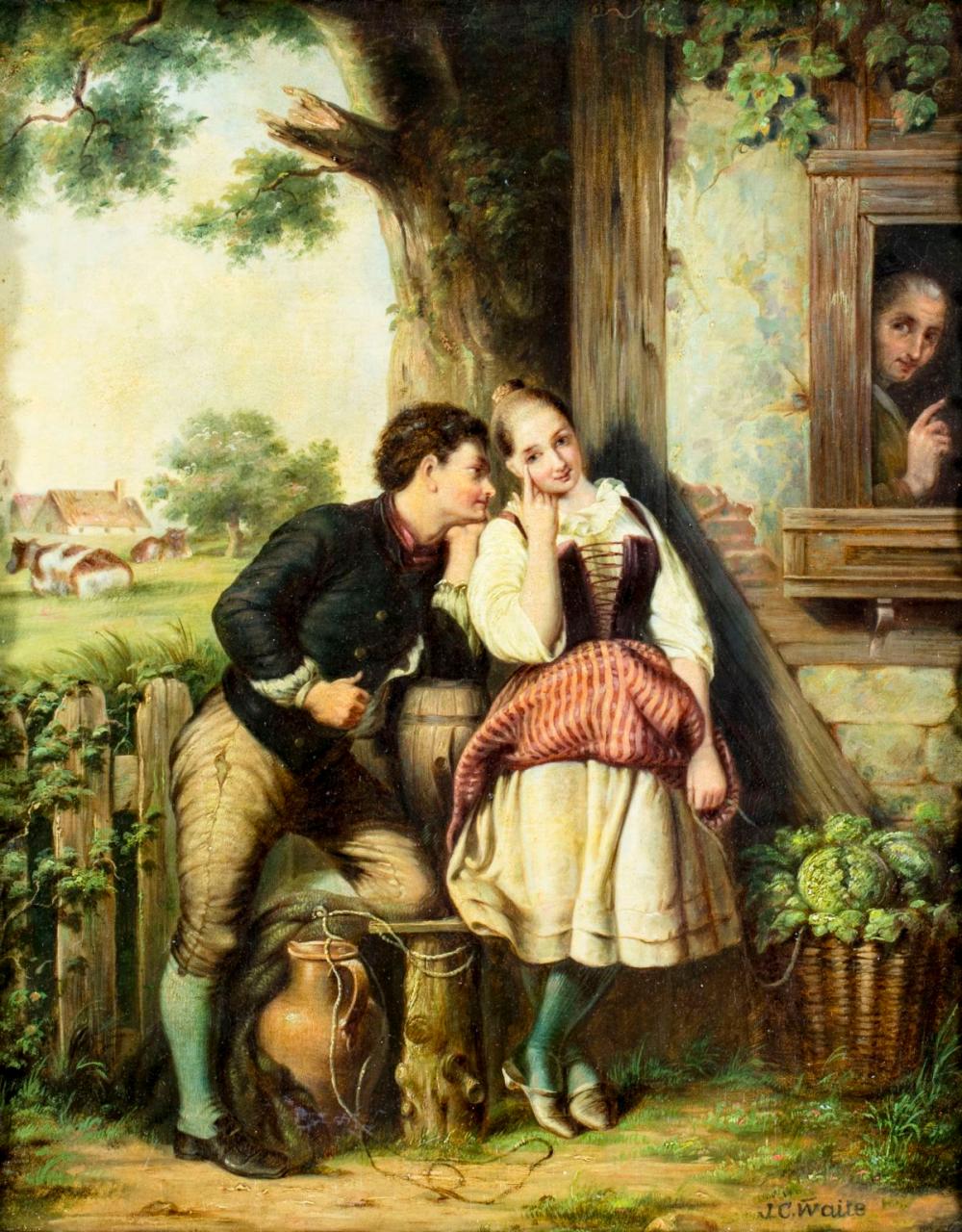 James C. Waite comparable auction result: james clarke waite uk australia 1832 1921 oil painting antique