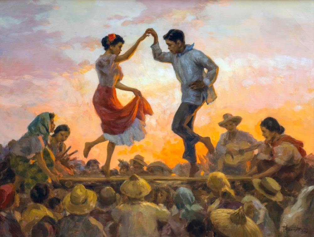 Fernando Amorsolo (1892 - 1972) - Tinikling comparable sale