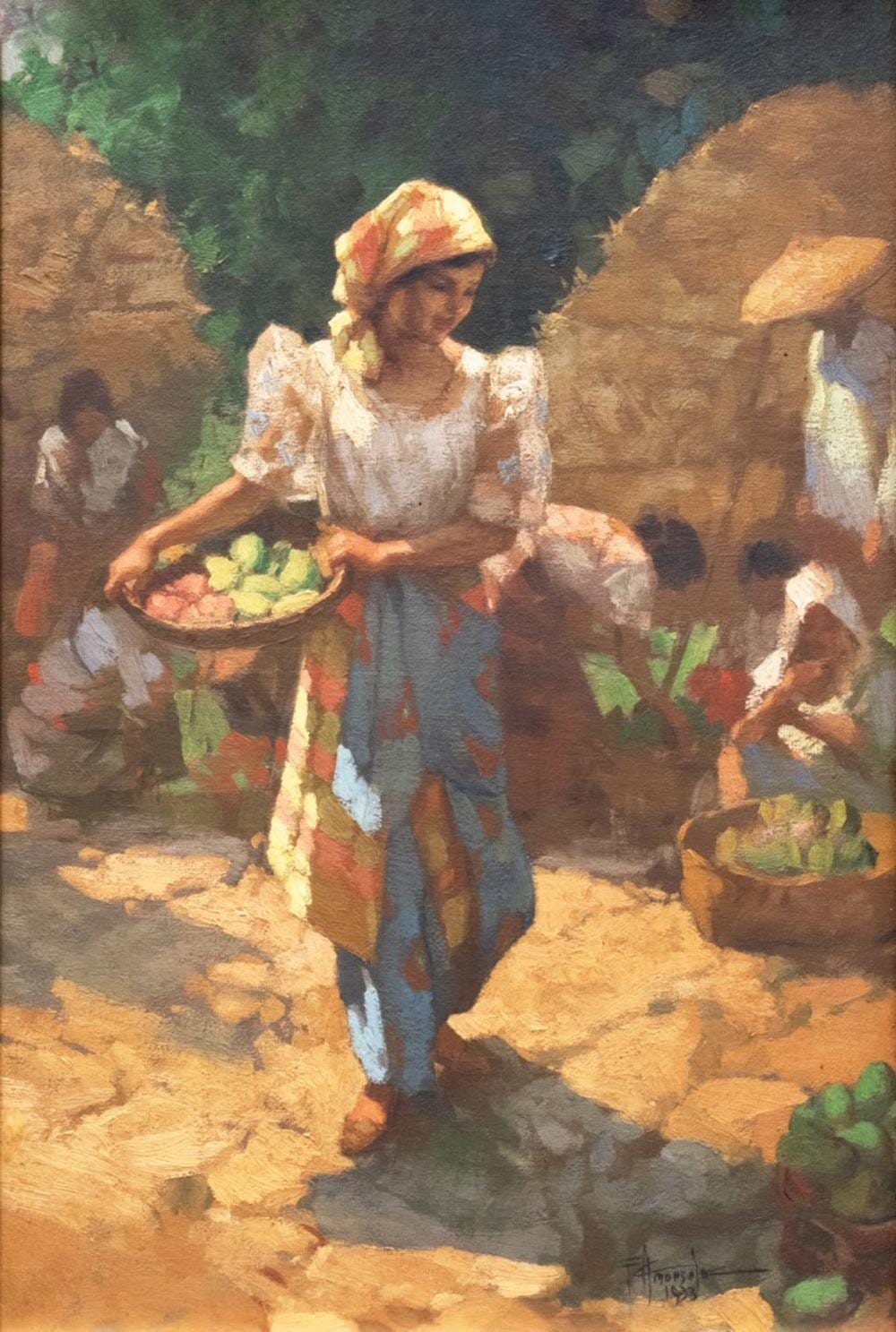 Fernando Amorsolo (1892 - 1972) - Mango Vendor comparable sale