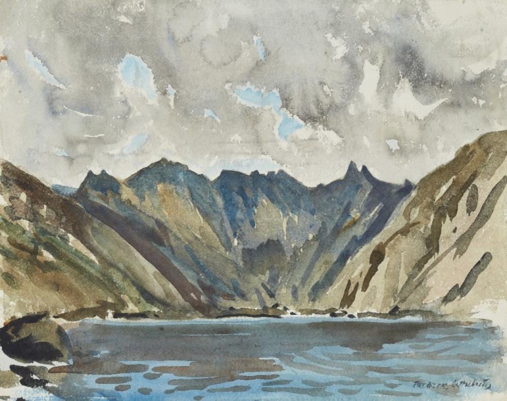 Frederic Whiting comparable auction result: frederic whiting british 1874 1962 mountainous landscape watercolo