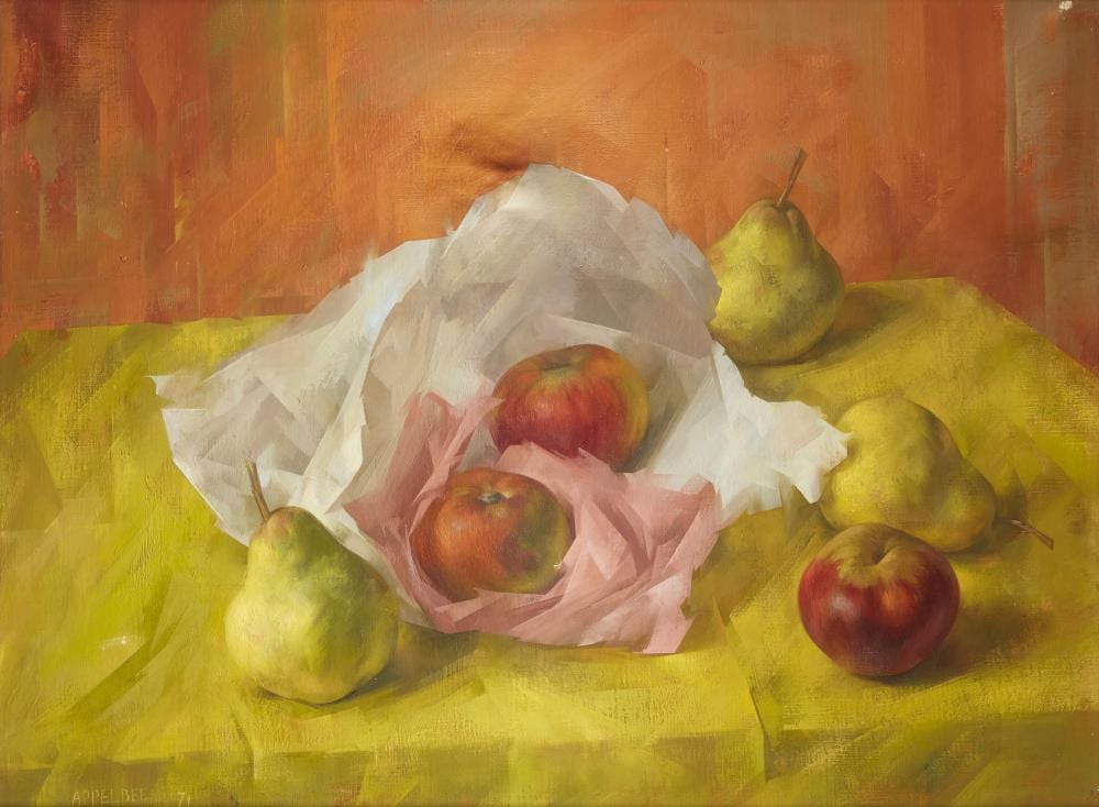 leonard appelbee british 1914 2000 apples and pears 1971 oil on · Roseberys · 2024-03-12 Leonard Appelbee comparable auction result: leonard appelbee british 1914 2000 apples and pears 1971 oil on