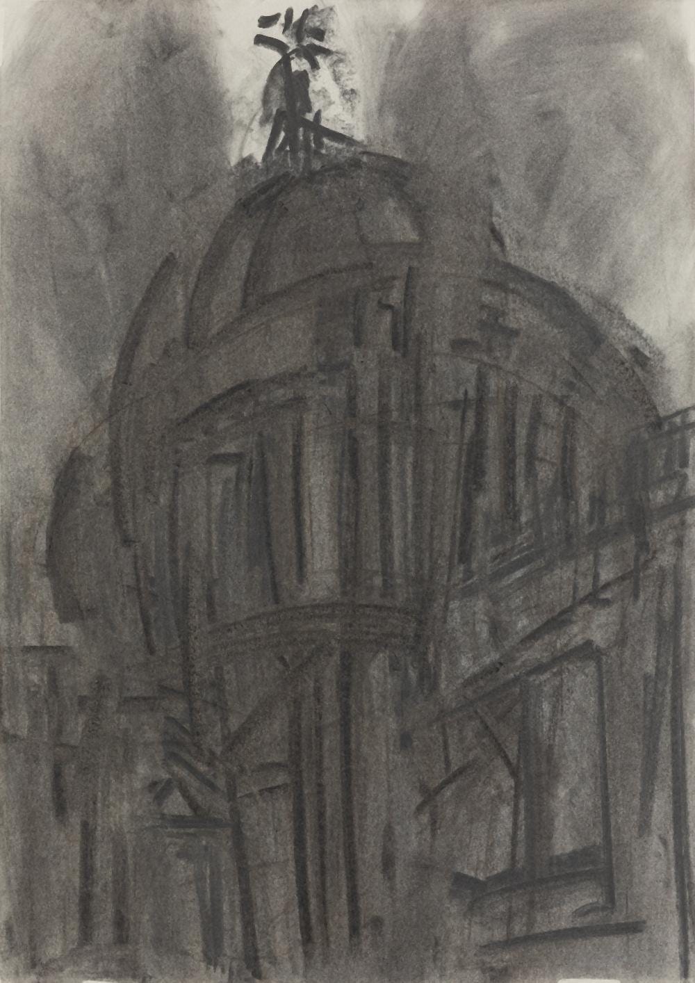 Dennis Creffield comparable auction result: dennis creffield british 1931 2018 st paul s 1989 charcoal on pap