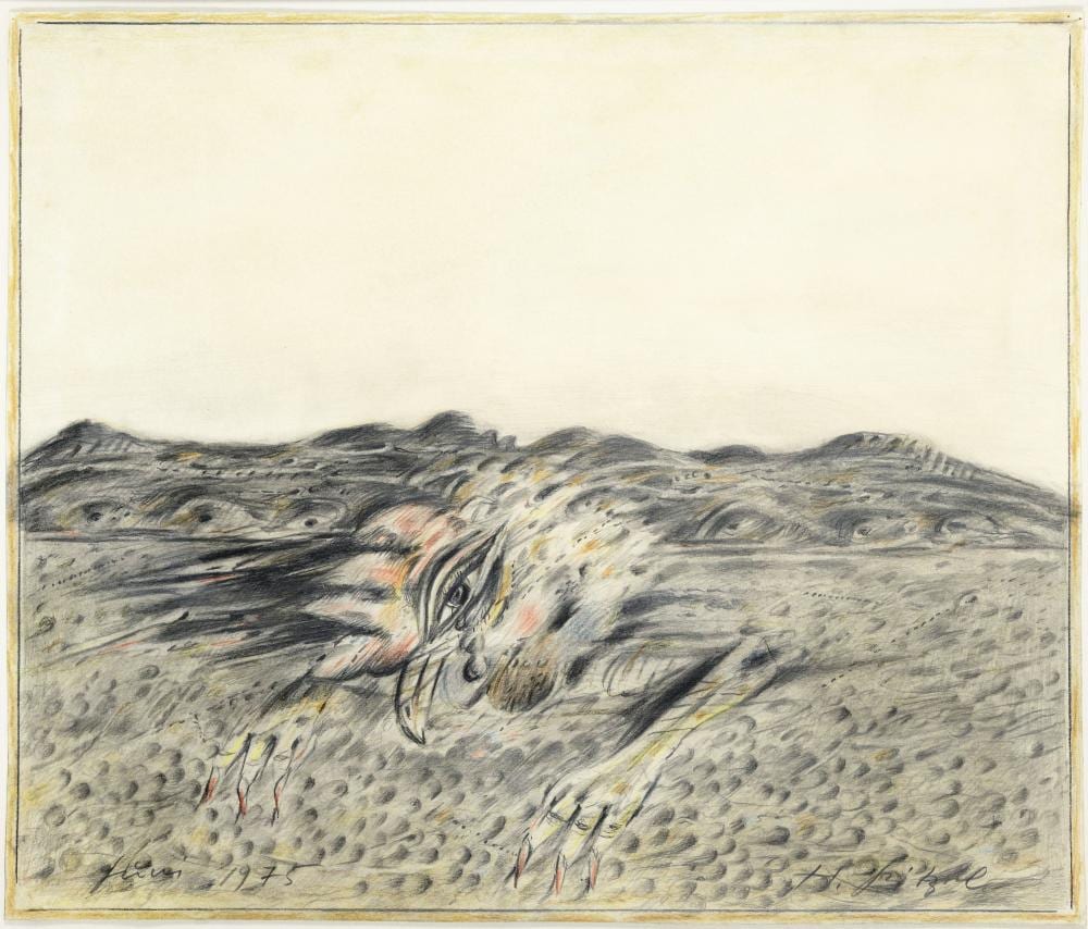 Herbert Kitzel comparable auction result: herbert kitzel totes tier vor spanischer landschaft 1975