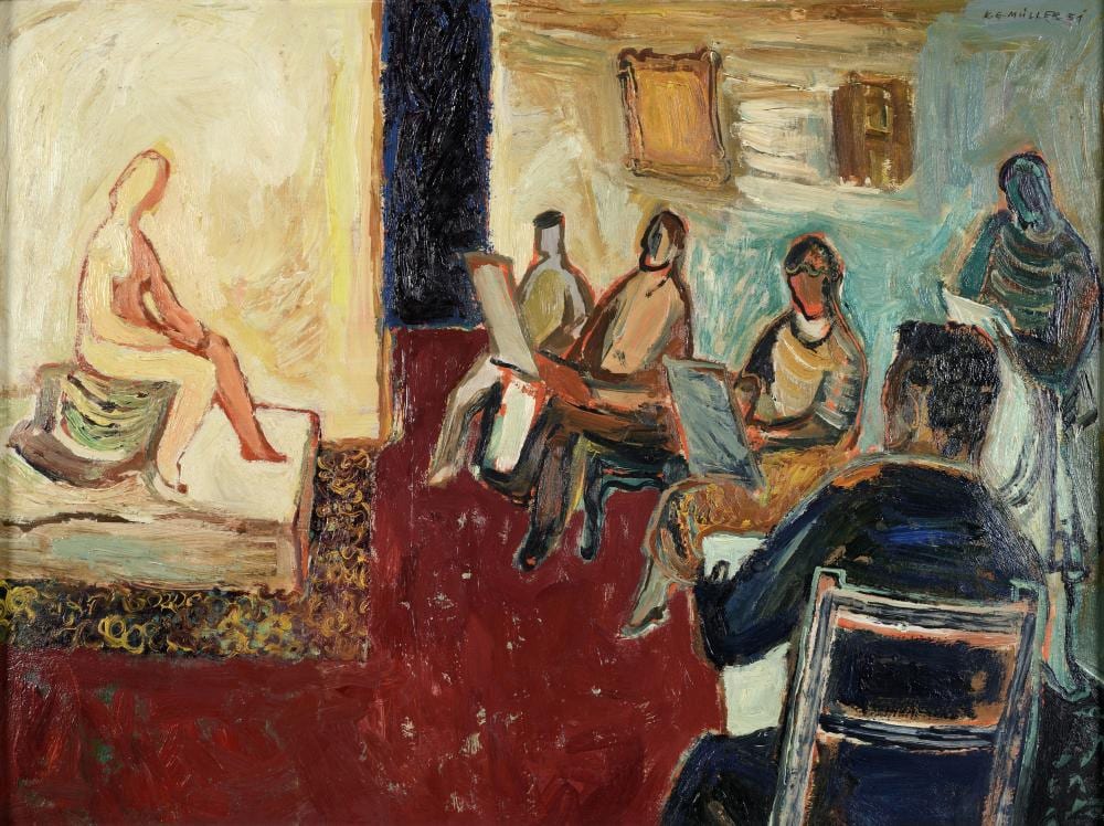 Karl Erich Müller comparable auction result: karl erich m ller im atelier 1951
