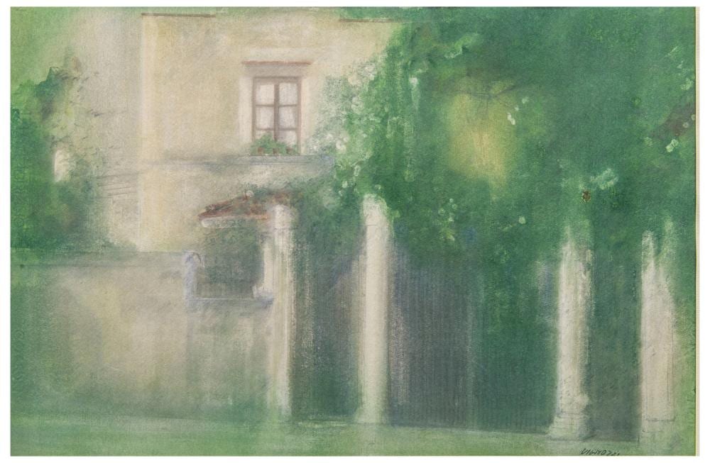 Piero Vignozzi comparable auction result: piero vignozzi 1934 circa giardino