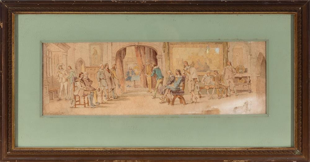 George Cattermole comparable auction result: george cattermole british 1800 1868 untitled watercolour 15 x 45cm frame size 33x62cm