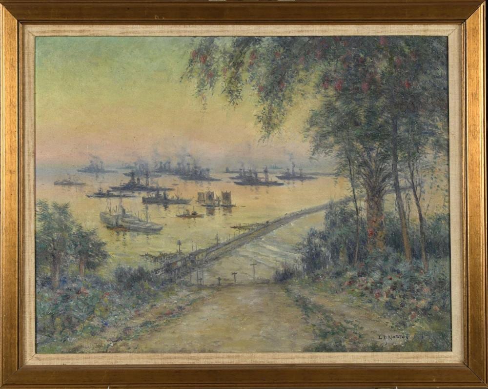 Louis Doyle Norton comparable auction result: louis doyle norton oil harbor scene