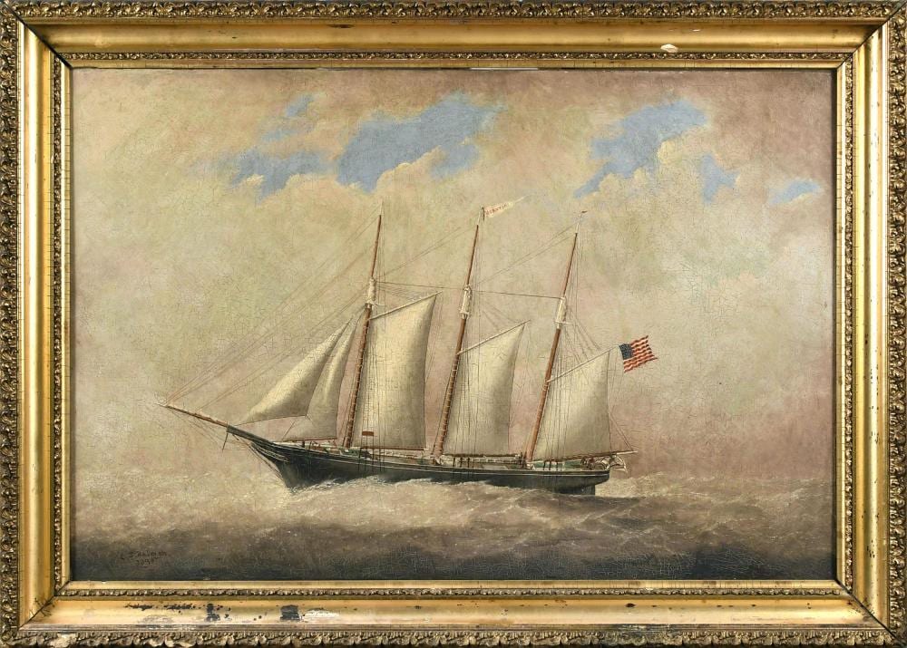 Charles Sidney Raleigh comparable auction result: charles sidney raleigh oil ship horatio