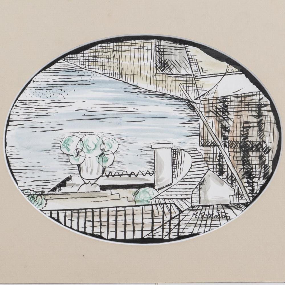 Erna Rosenstein comparable auction result: erna rosenstein 1913 lviv 2004 warsaw pejza ze schodami around 1975