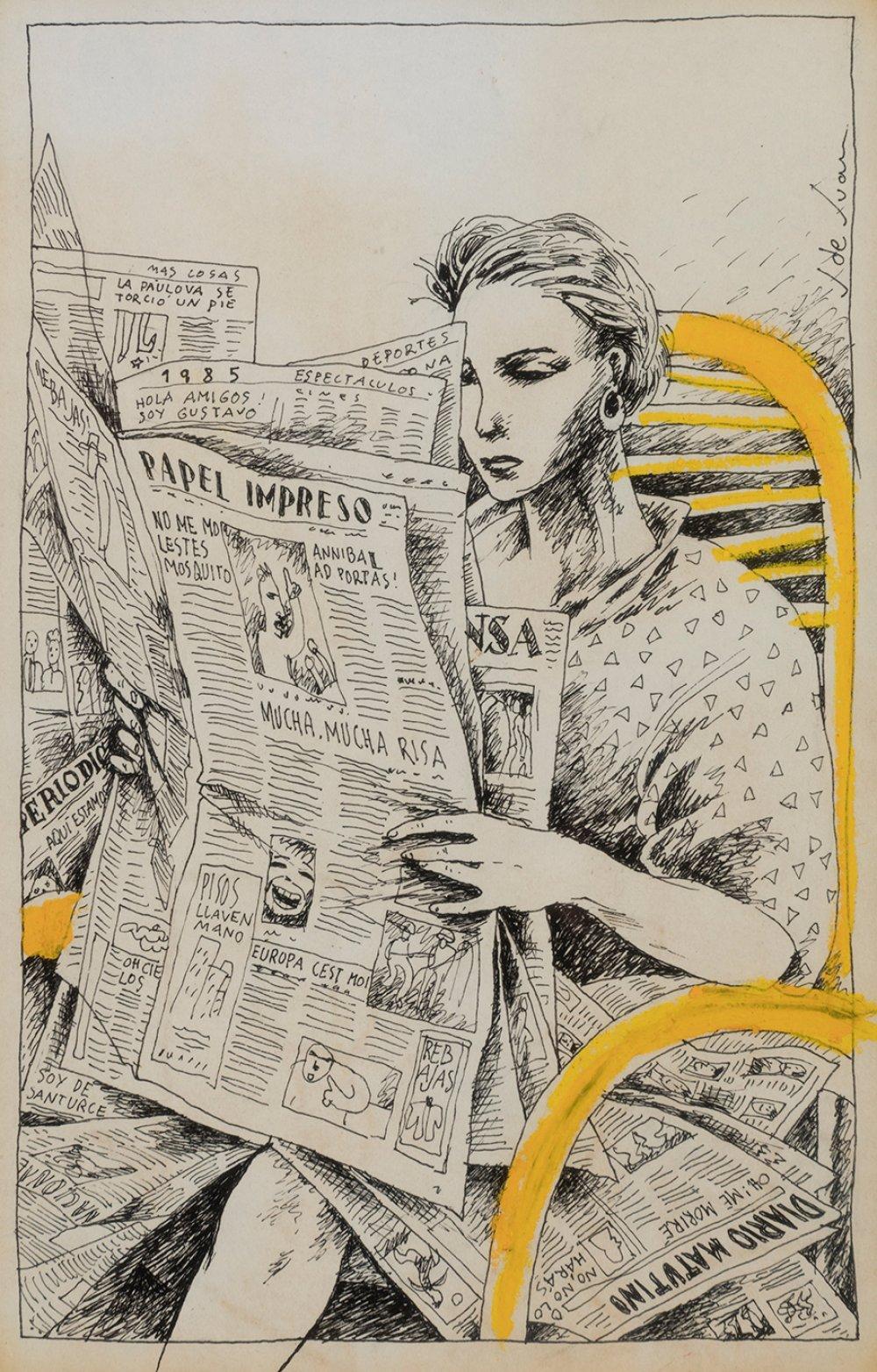 javier de juan linares ja n 1958 untitled ink and gouache on paper signed in the upper right area · Setdart Auction House · 2024-03-18 Javier de Juan comparable auction result: javier de juan linares ja n 1958 untitled ink and gouache on paper signed in the upper right area