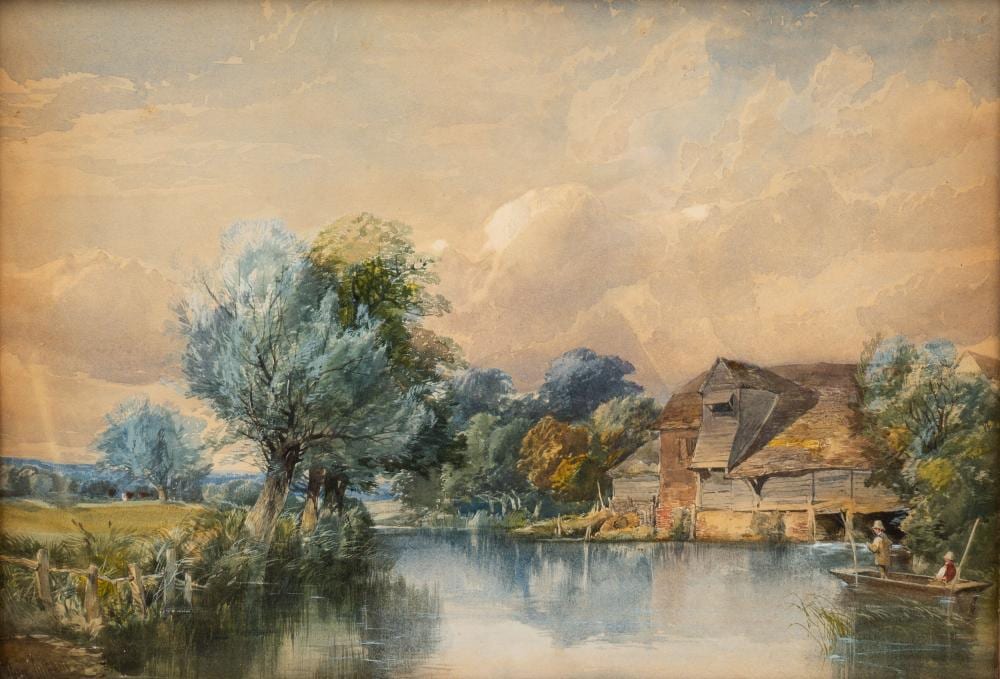Henry Jutsum comparable auction result: henry jutsum 1816 1869 lakeside landscape