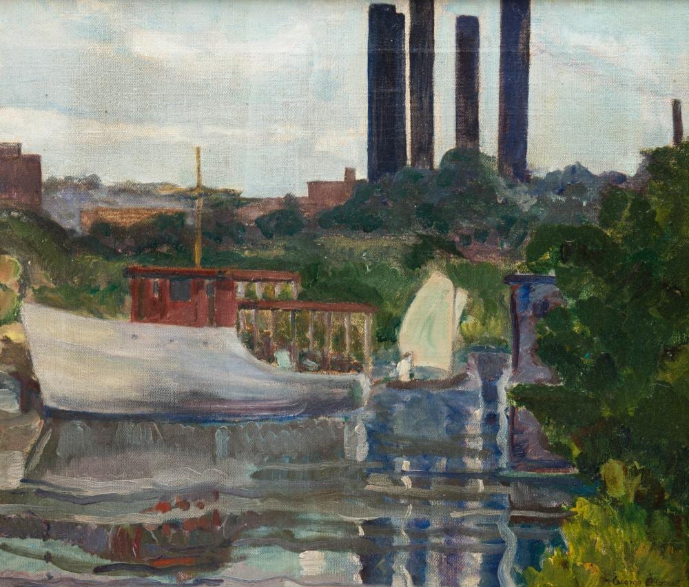 George Gustav Adomeit comparable auction result: george gustav adomeit 1879 1967 factory scene
