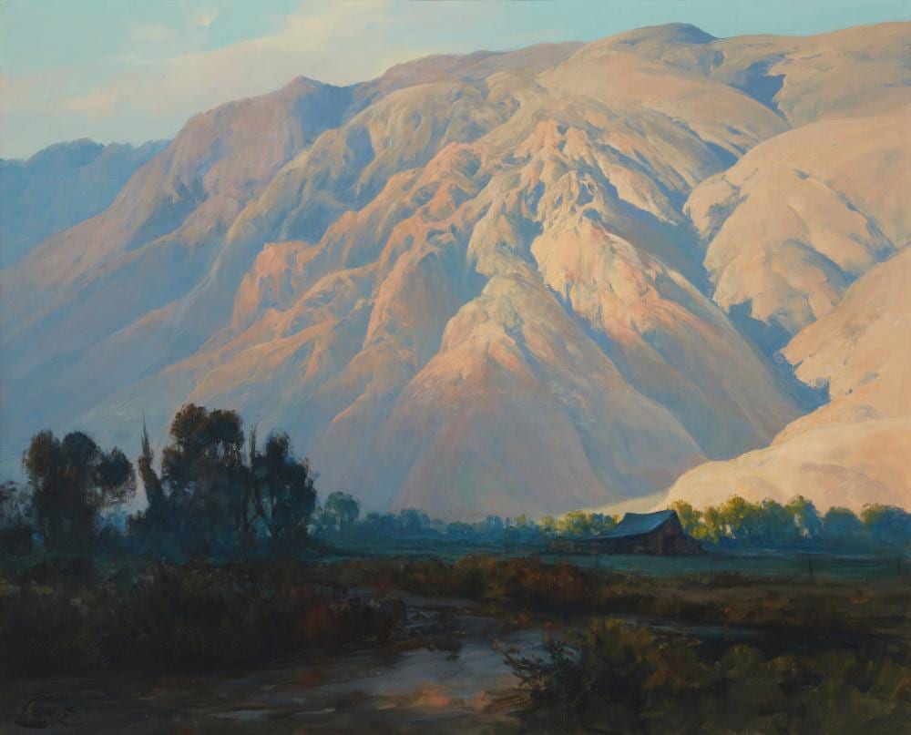 Ralph Love comparable auction result: ralph love 1907 1992 white mountains oil on canvas 24 h x 30 w