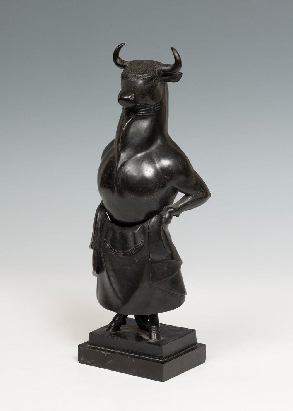 Josep Granyer Giralt comparable auction result: josep granyer giralt barcelona 1899 1983 bullfighter bull c 1953 bronze exemplary i vi signed and justified