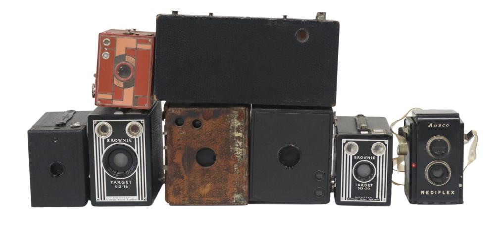 (8) VINTAGE CAMERAS, KODAK & ANSCO, ONE LIKE NEW sold by Austin Auction Gallery, lot 511 — auction record photograph