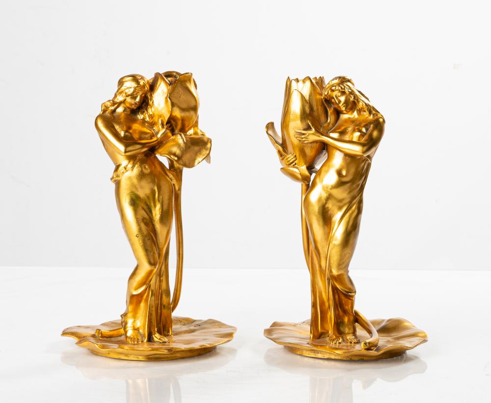 Alexandre Clerget comparable auction result: alexandre clerget iris lotus candlesticks