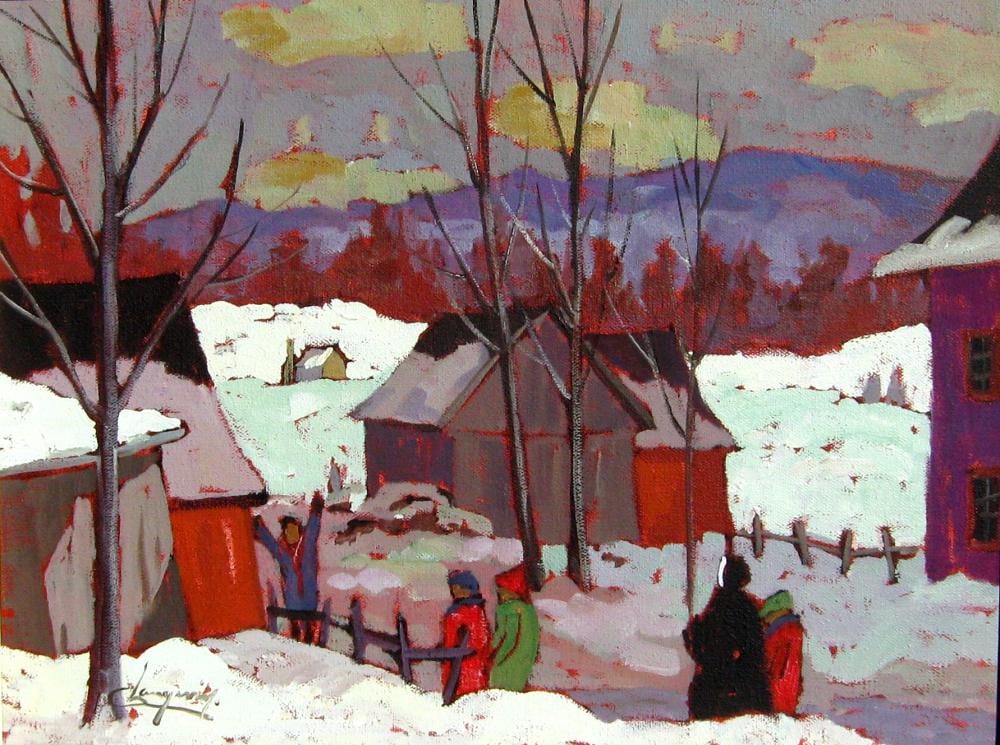 Claude Langevin comparable auction result: claude langevin canadian 1942 to the school laurentides