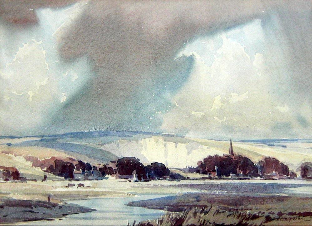 Alfred Crocker Leighton comparable auction result: alfred crocker leighton canadian 1901 1965 chalk pit near lewes sussex