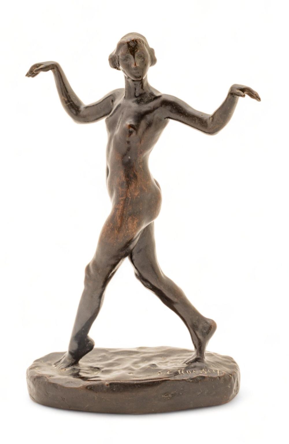 Charles Cary Rumsey comparable auction result: charles cary rumsey american 1879 1922 bronze sculpture early 20th c dancing female nude h 10 w 3 l 6