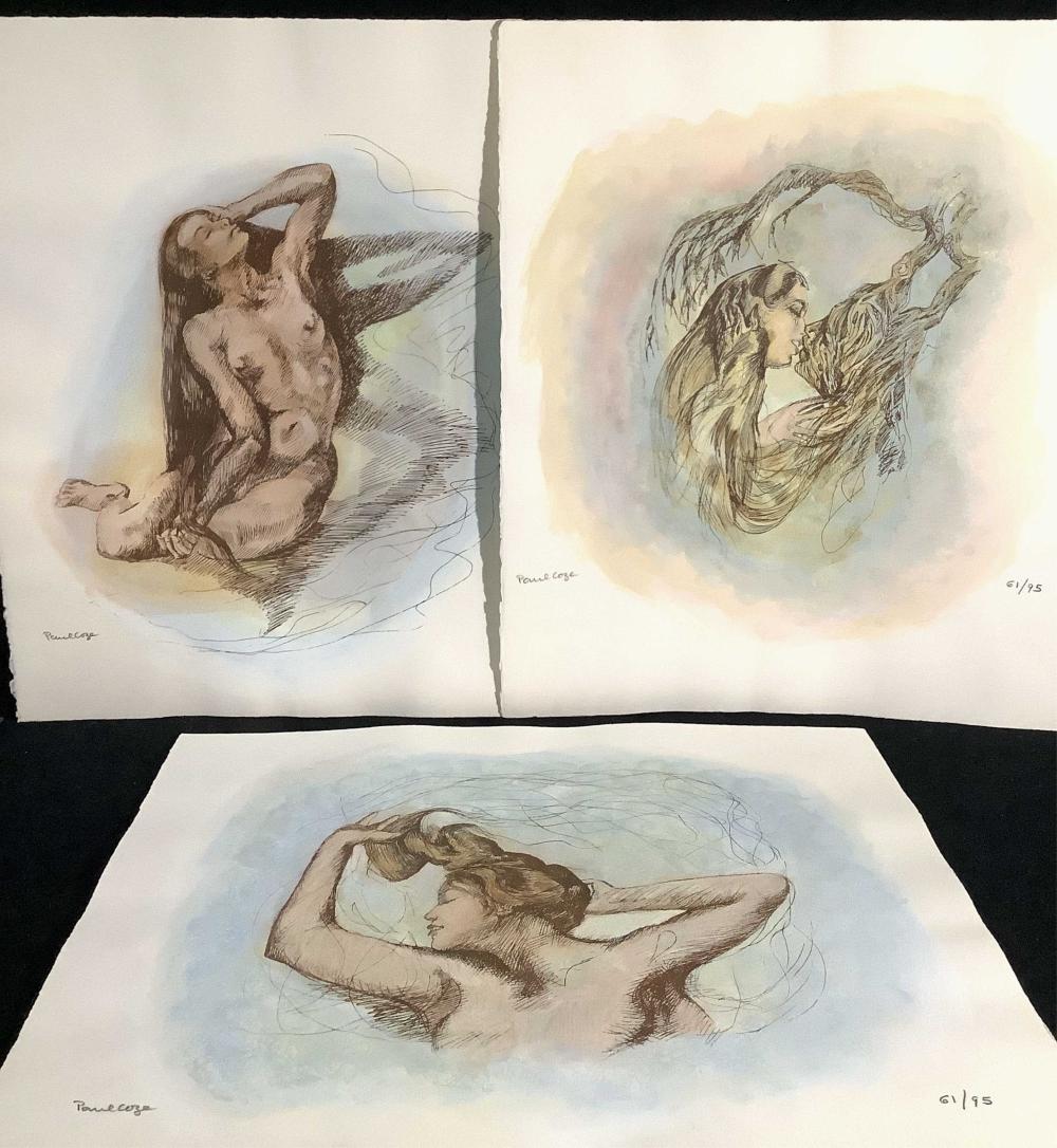 Paul Coze comparable auction result: paul coze signed numbered suite of five original serigraphs